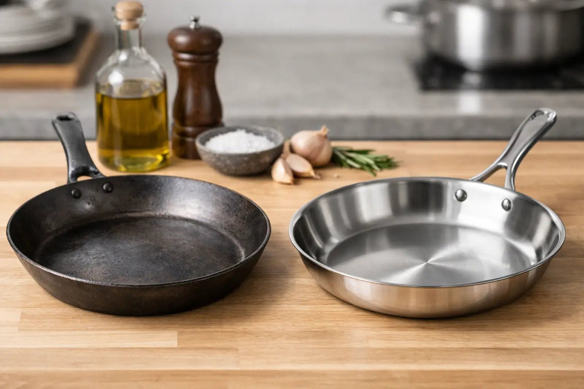 Carbon Steel Versus Stainless Skillet Compared - Classy Cajuns