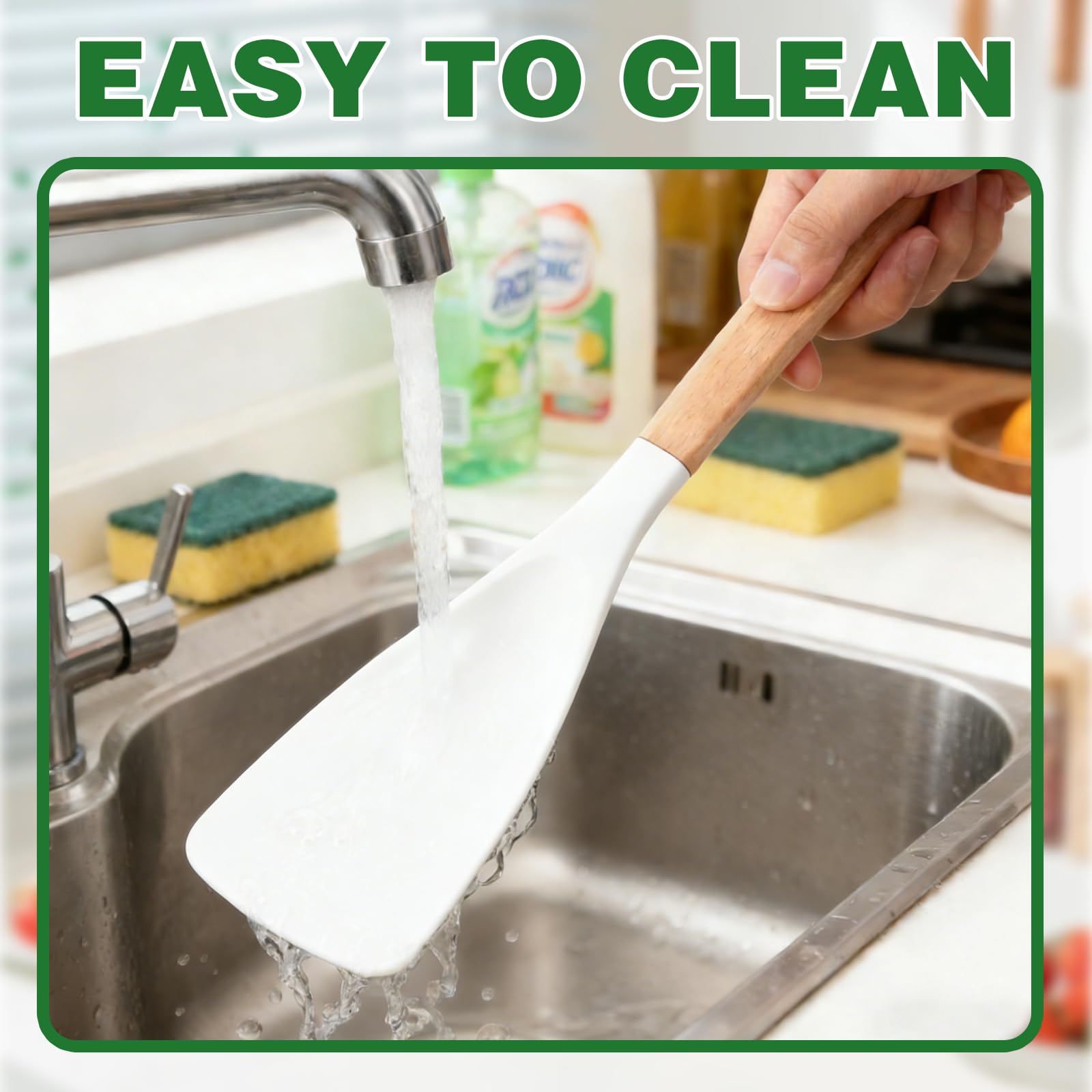 Cedar Wood Silicone Spoonula Set 3-Pack – heat-resistant Cajun kitchen spatulas for roux stirring and Louisiana cooking – view 7