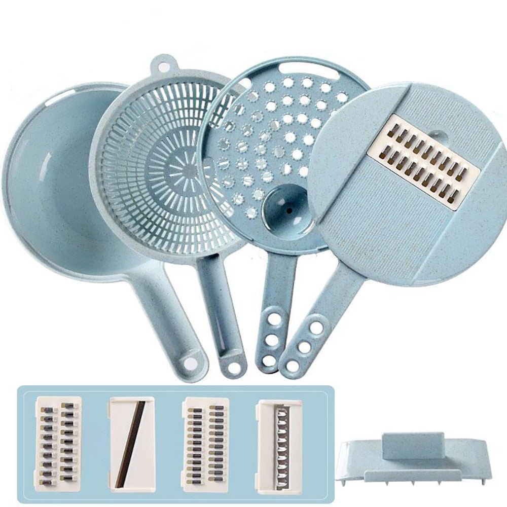 8 In 1 Mandoline Slicer Vegetable Slicer Potato Peeler Carrot Onion Grater With Strainer Vegetable Cutter Kitchen Accessories - Classy Cajuns