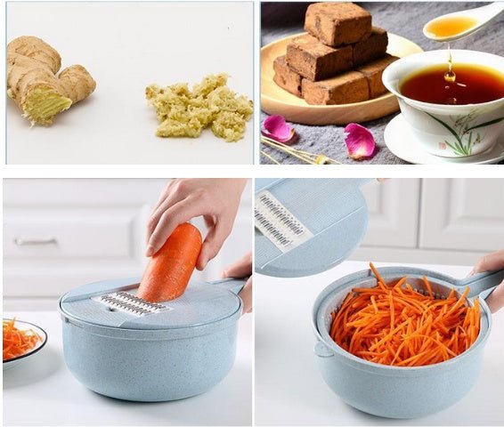8 In 1 Mandoline Slicer Vegetable Slicer Potato Peeler Carrot Onion Grater With Strainer Vegetable Cutter Kitchen Accessories - Classy Cajuns