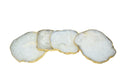 Gnarled Agate Coasters with Gold Trim, Set of 4
