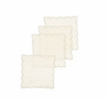 Xia Home Fashions Sheer Scalloped Edge Coasters Set of 4 6x6 Gold