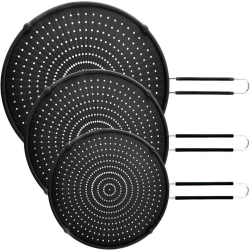 Apidgrowth Silicone Splatter Screen for Frying Pan,Grease Splatter Guard,Heat-Resistant Splatter Guards for Cooking,Dishwasher Safe (9.8", 11.4", 13") - Classy Cajuns