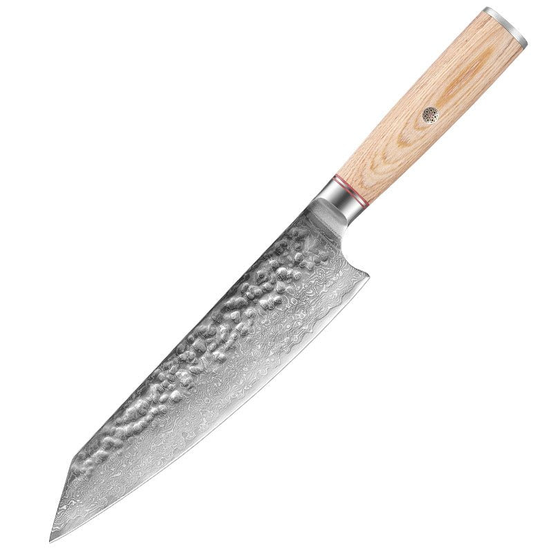 Bayou Blade Damascus Chef Knife – premium hand-forged kitchen knife for Cajun cooking, high-carbon steel blade – view 10