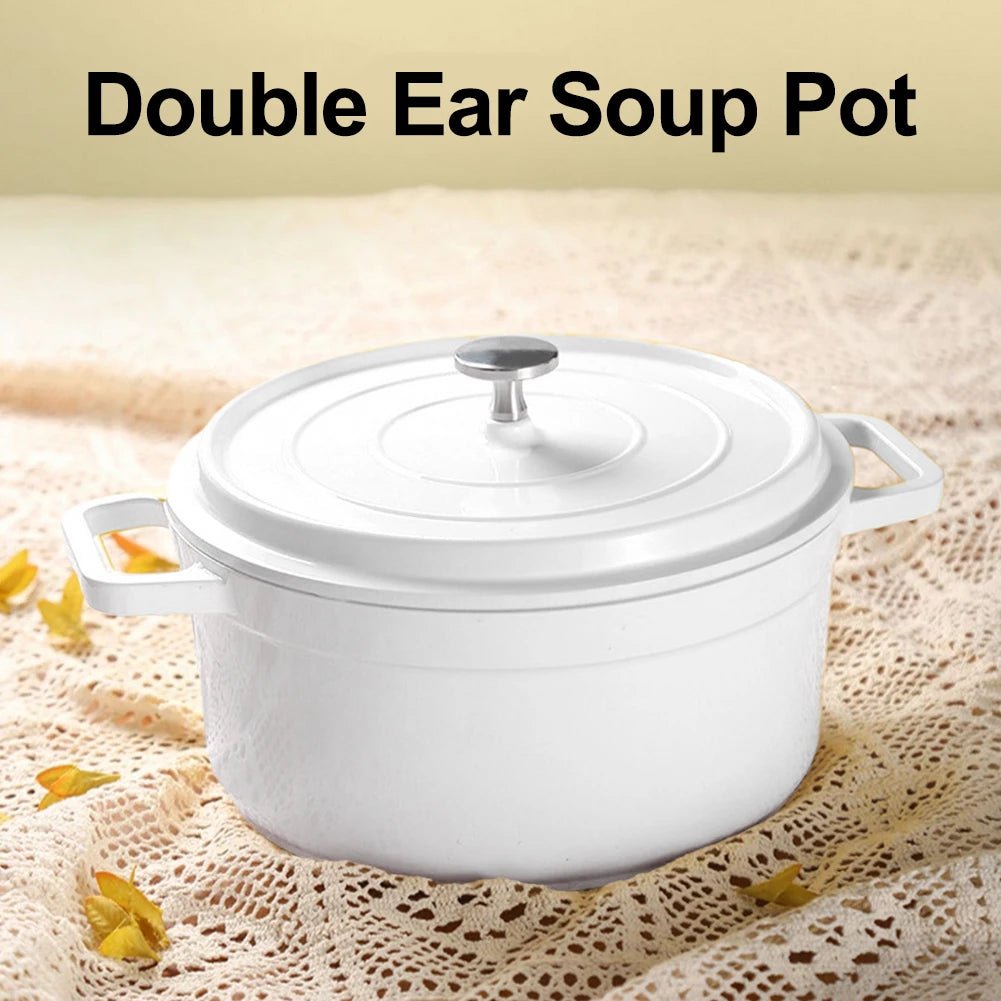 Enameled Cast Aluminum Dutch Oven with Lid Home Kitchen Enamel Stock - Classy Cajuns