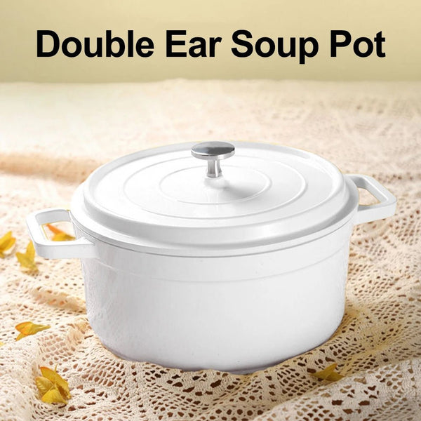Enameled Cast Aluminum Dutch Oven with Lid Home Kitchen Enamel Stock - Classy Cajuns