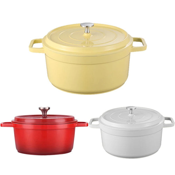 Enameled Cast Aluminum Dutch Oven with Lid Home Kitchen Enamel Stock - Classy Cajuns