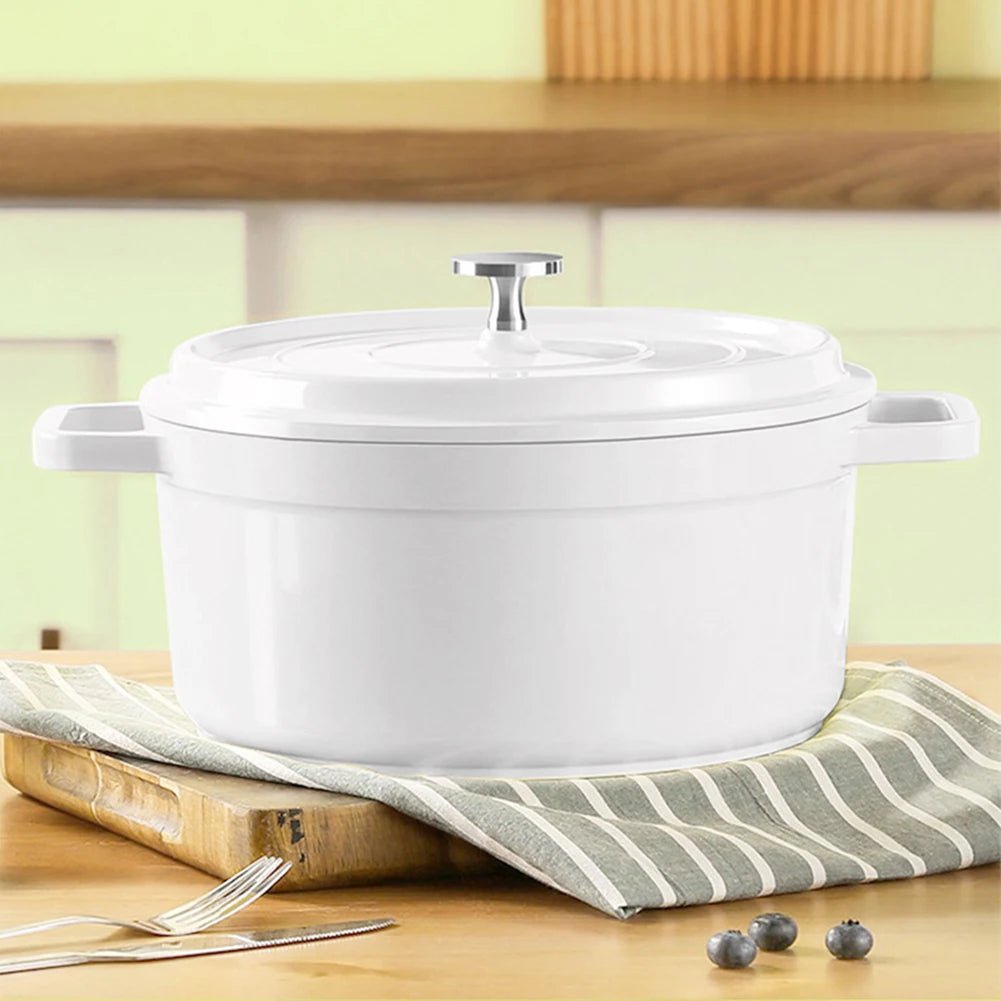 Enameled Cast Aluminum Dutch Oven with Lid Home Kitchen Enamel Stock - Classy Cajuns