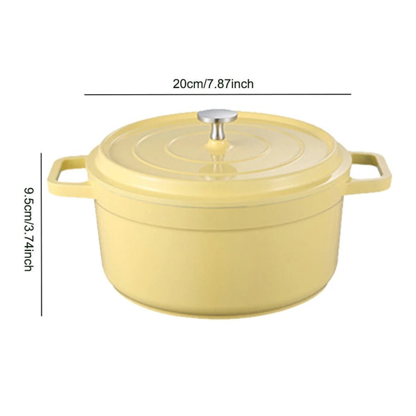 Enameled Cast Aluminum Dutch Oven with Lid Home Kitchen Enamel Stock - Classy Cajuns