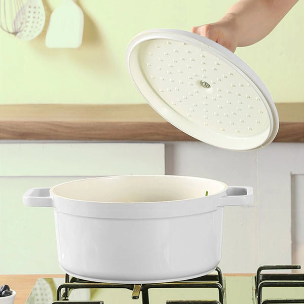 Enameled Cast Aluminum Dutch Oven with Lid Home Kitchen Enamel Stock - Classy Cajuns