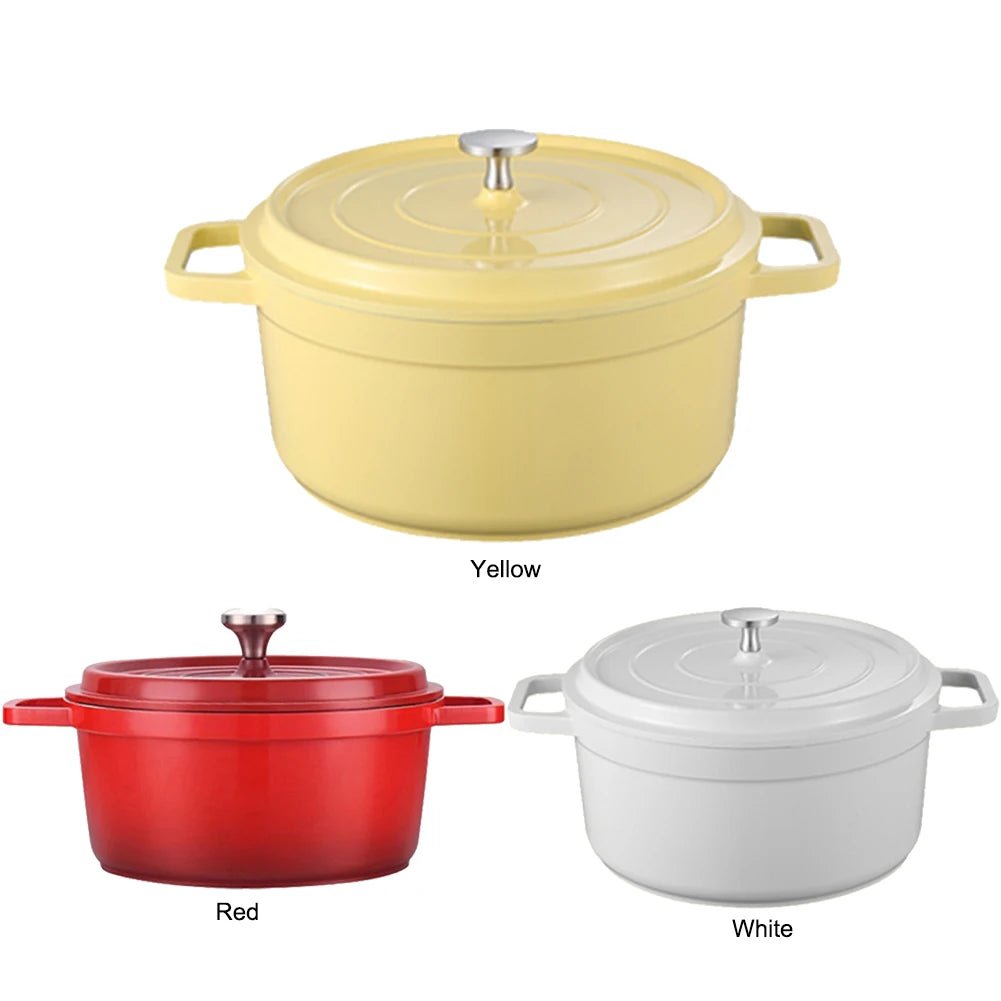 Enameled Cast Aluminum Dutch Oven with Lid Home Kitchen Enamel Stock - Classy Cajuns