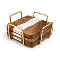 Wood & Resin Square Coaster Set (4 Pcs)