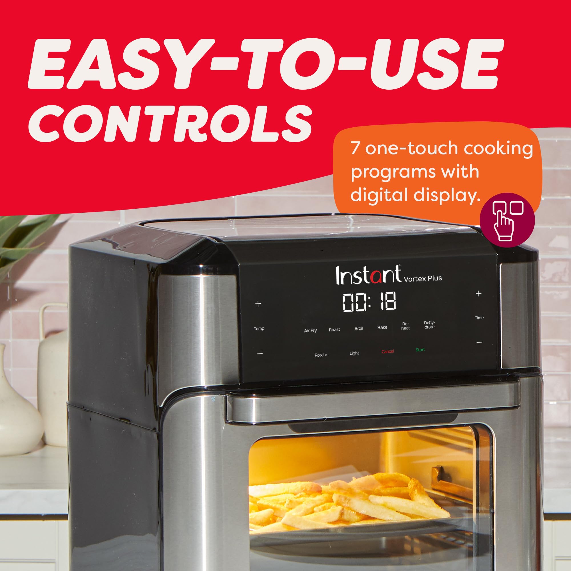 Instant Pot 10QT Air Fryer, 7-in-1 Functions with EvenCrisp Technology that Crisps, Broils, Bakes, Roasts, Dehydrates, Reheats & Rotisseries, Includes over 100 In-App Recipes, Stainless Steel - Classy Cajuns