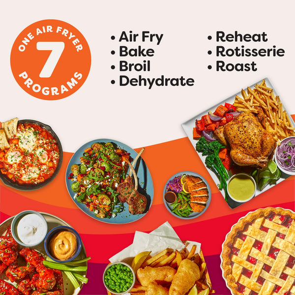 Instant Pot 10QT Air Fryer, 7-in-1 Functions with EvenCrisp Technology that Crisps, Broils, Bakes, Roasts, Dehydrates, Reheats & Rotisseries, Includes over 100 In-App Recipes, Stainless Steel - Classy Cajuns