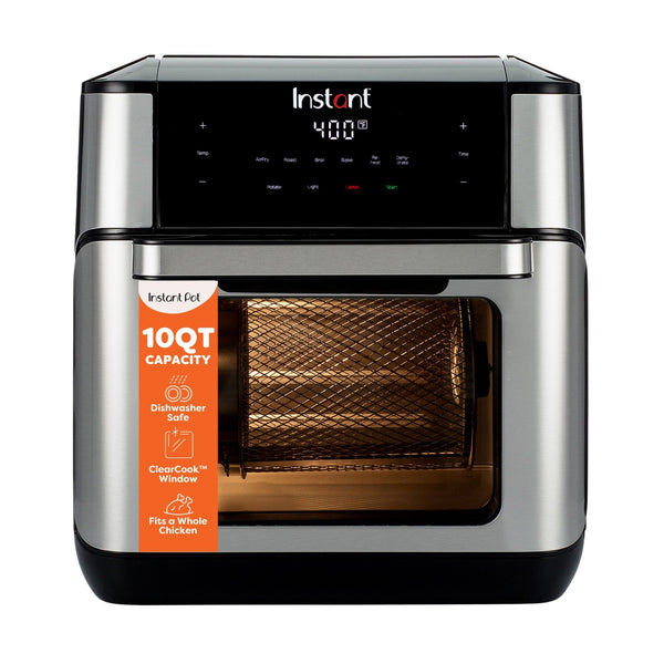 Instant Pot 10QT Air Fryer, 7-in-1 Functions with EvenCrisp Technology that Crisps, Broils, Bakes, Roasts, Dehydrates, Reheats & Rotisseries, Includes over 100 In-App Recipes, Stainless Steel - Classy Cajuns