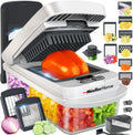Mueller The Real Original Pro Chopper since 2013 Vegetable Chopper Mandoline Slicer, 8 Blade Food Veggie Chopper Onion Vegetable Cutter with Container, Kitchen Gadgets & Essentials, (10 in 1) - Classy Cajuns