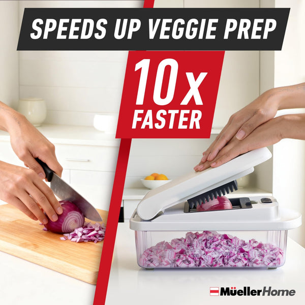 Mueller The Real Original Pro Chopper since 2013 Vegetable Chopper Mandoline Slicer, 8 Blade Food Veggie Chopper Onion Vegetable Cutter with Container, Kitchen Gadgets & Essentials, (10 in 1) - Classy Cajuns