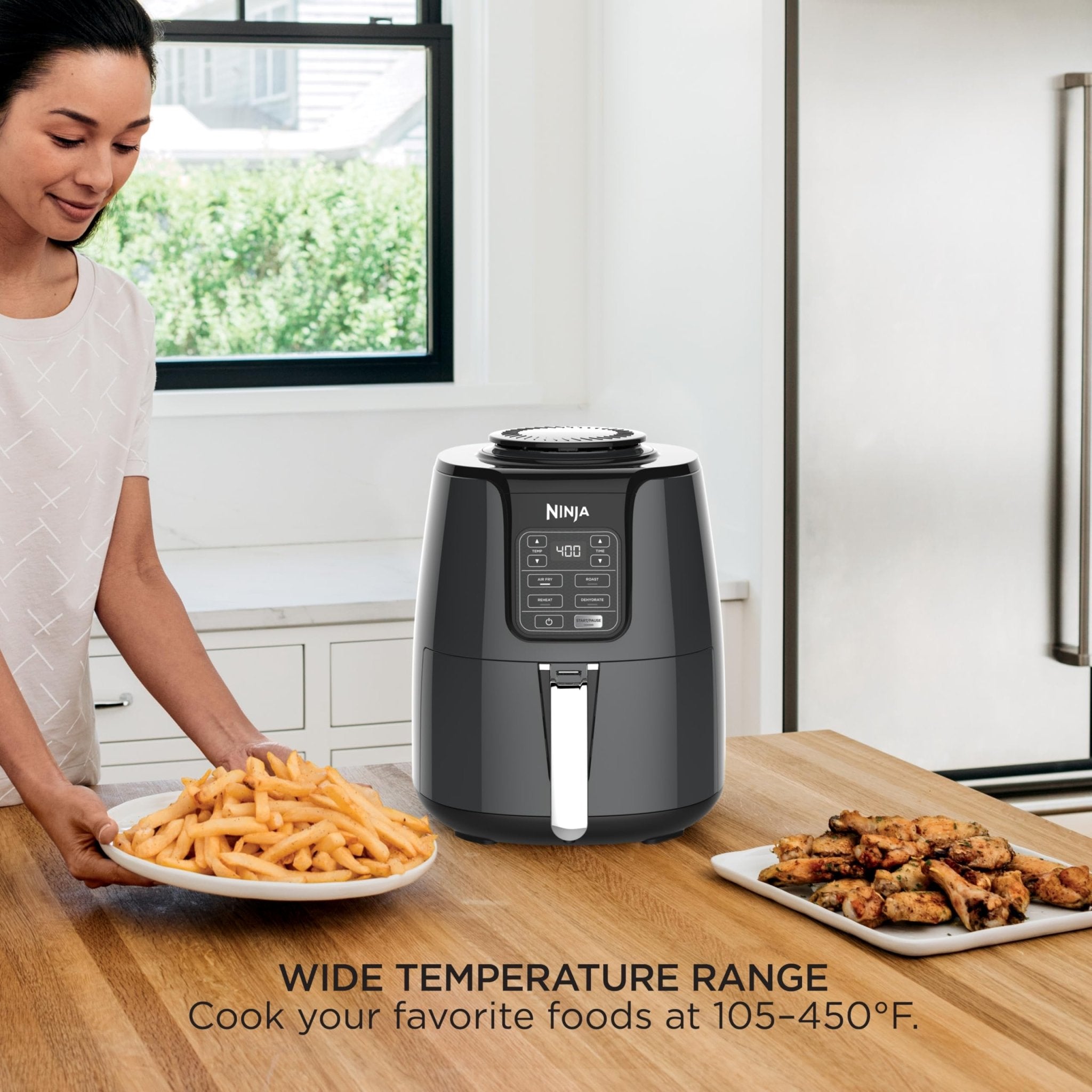 Ninja Air Fryer | 4 QT Capacity | 4-in-1 Roast, Crisp, Roast, Reheats, & Dehydrates | Dishwasher Safe Parts | 105°F-400°F | Includes 20 Easy & Healthy Recipes | 1550 watt | Grey | AF101 - Classy Cajuns