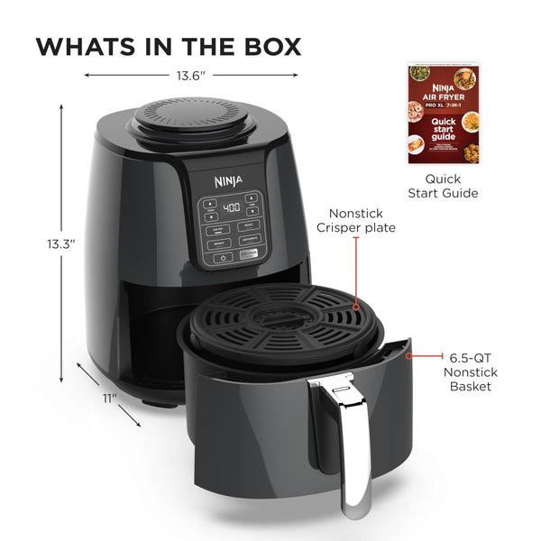 Ninja Air Fryer | 4 QT Capacity | 4-in-1 Roast, Crisp, Roast, Reheats, & Dehydrates | Dishwasher Safe Parts | 105°F-400°F | Includes 20 Easy & Healthy Recipes | 1550 watt | Grey | AF101 - Classy Cajuns