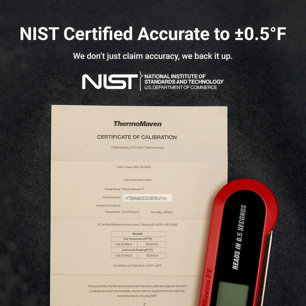 Professional 3X Faster 0.5sec Instant Read Meat Thermometer Digital, High Accuracy ±0.5°F, IP67 Waterproof, Auto Wake/Sleep & Rotate Display, NSF & NIST Certified, Backlight Fry Oil Candy Thermometer - Classy Cajuns