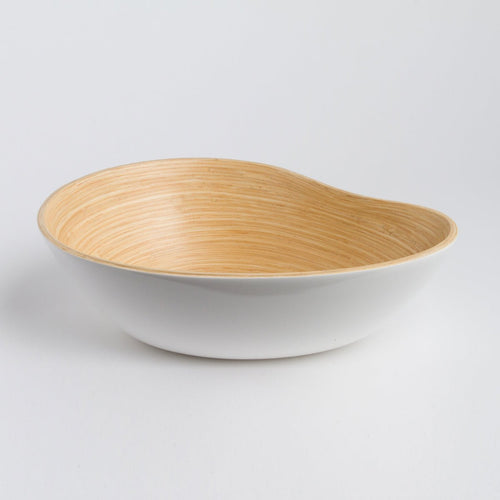 Handcrafted Bamboo Serving Bowl – sustainable Cajun entertainment bowl for salads, gumbo garnishes and Louisiana hosting – view 1