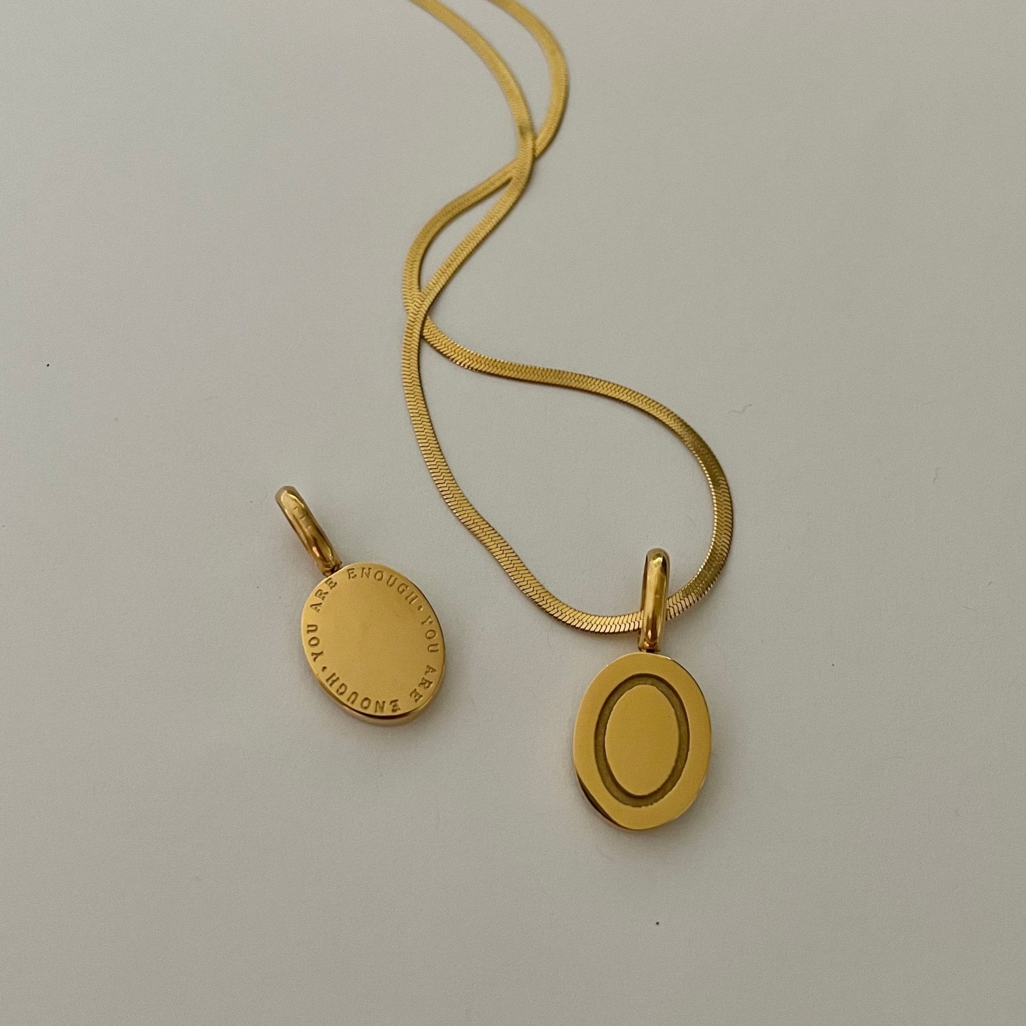 ‘You are Enough’ Affirmation Necklace - Gold - Classy Cajuns